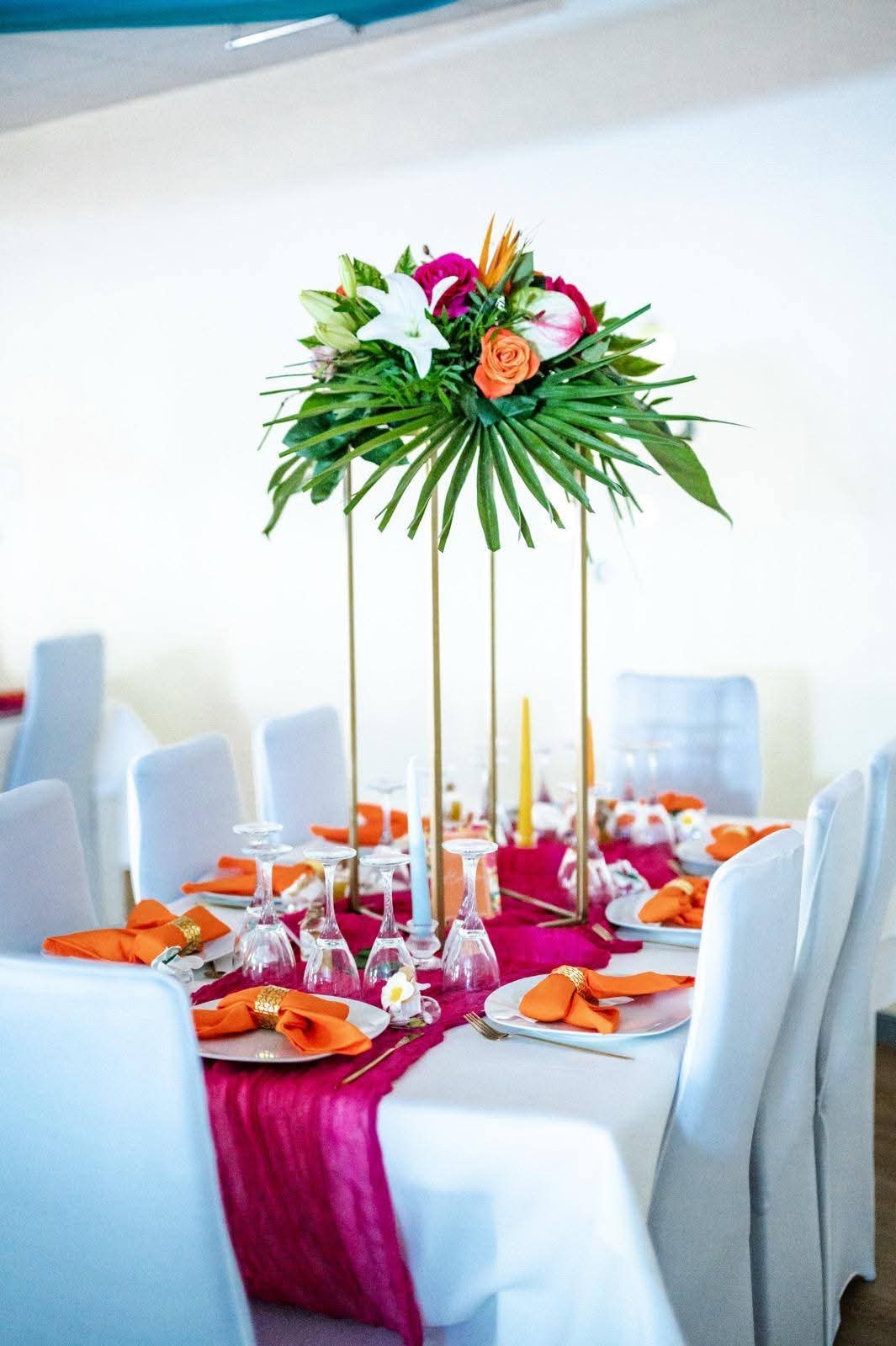 Table test préparée à l’atelier de Sénas pour un mariage à Avignon